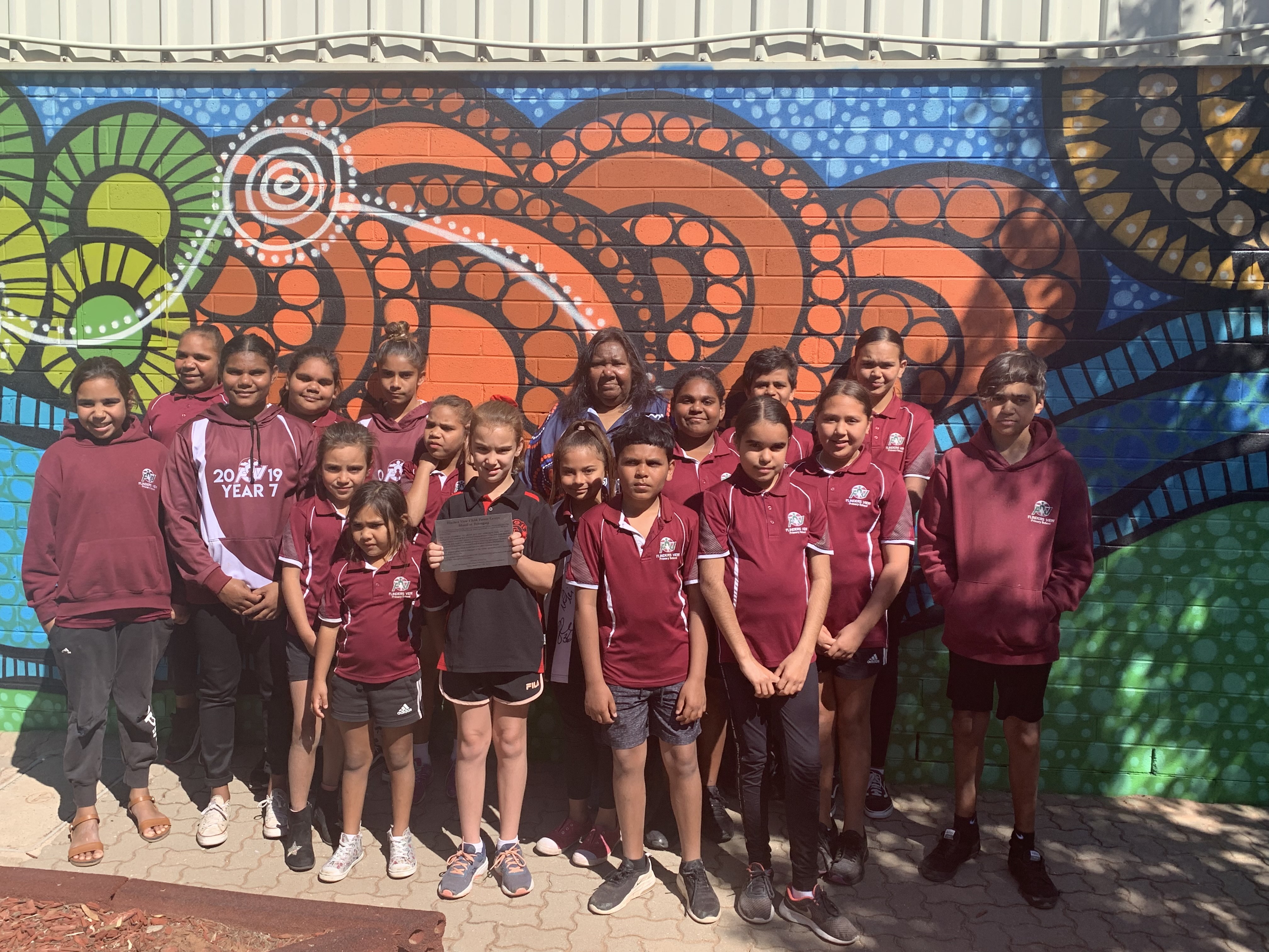 Mural of Belonging Launch with Kokatha students