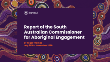 Report of the South Australian Commissioner for Aboriginal Engagement
