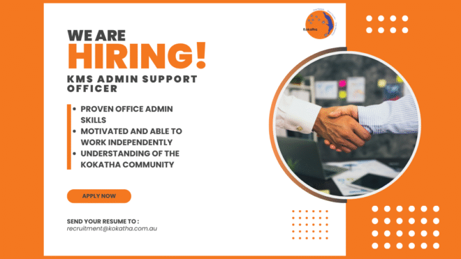 WE'RE HIRING - KMS ADMIN SUPPORT OFFICER