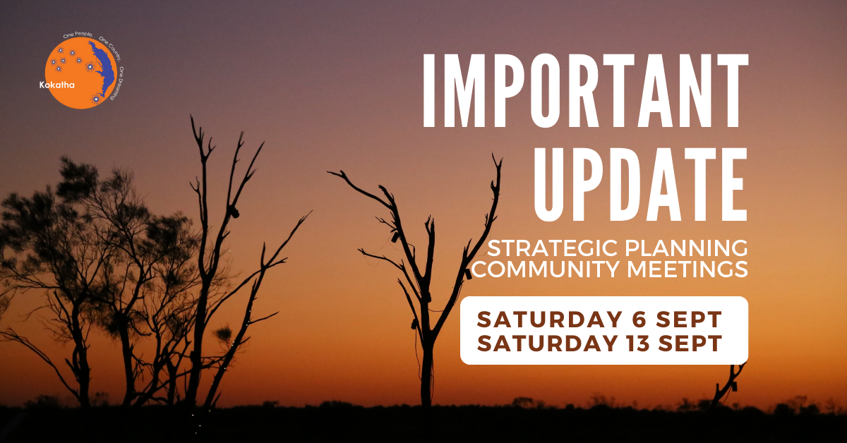 IMPORTANT UPDATE – KAC COMMUNITY STRATEGIC PLANNING SESSIONS
