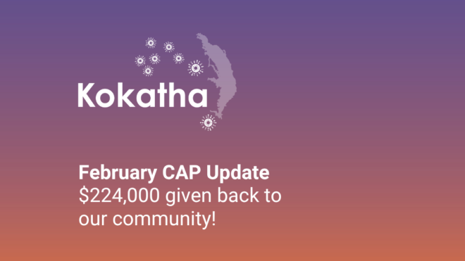 CAPS UPDATE - ALMOST A QUARTER OF A MILLION DOLLARS RETURNED TO THE COMMUNITY