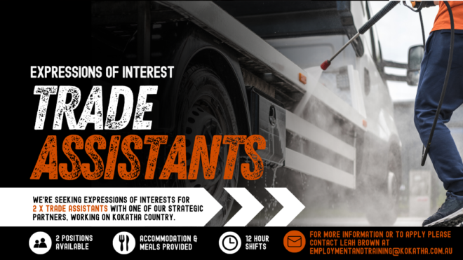 EXPRESSIONS OF INTEREST - 2 X TRADE ASSISTANTS