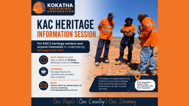 KAC HERITAGE INFORMATION SESSION
