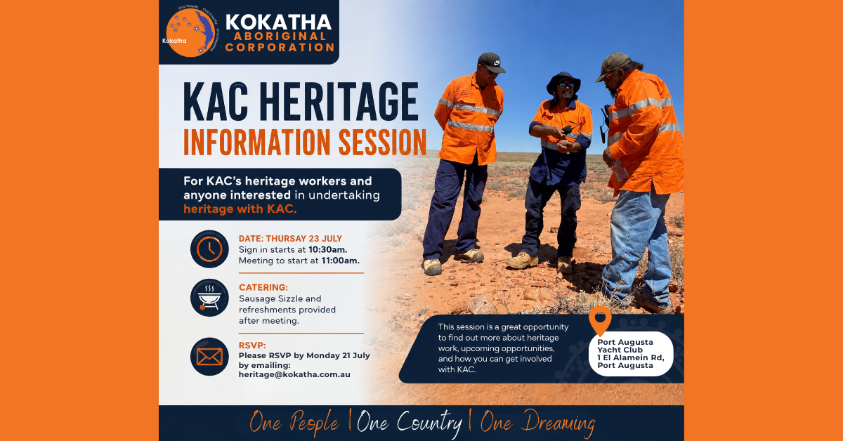KAC HERITAGE INFORMATION SESSION